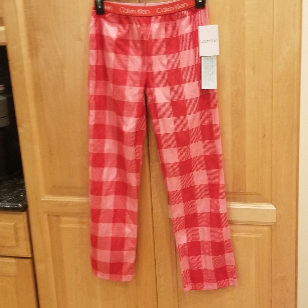 5/25$🔥 Calvin Klein Girls Plaid Pajama Pants SZ M NWT